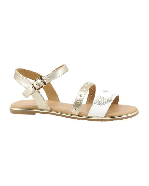 Alviero Martini 1A Classe Metallic Flat Sandals
