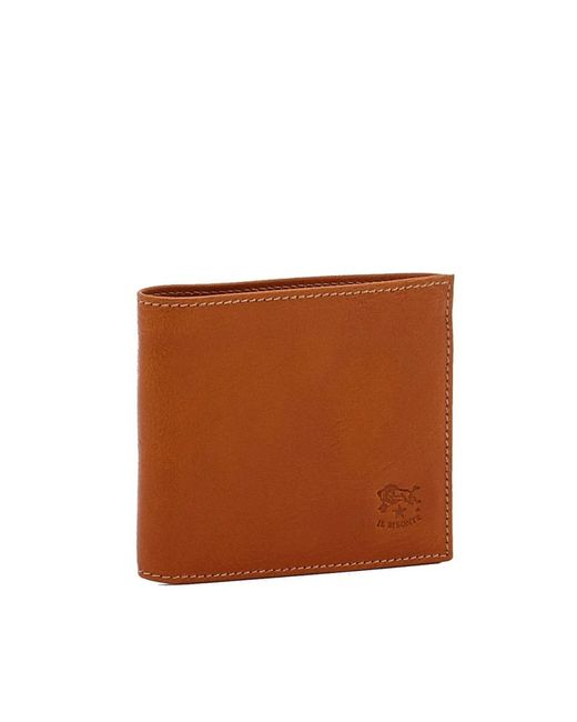 Il Bisonte Accessoires ,Leer Leren Bi-Fold Portemonnee in het Brown voor heren