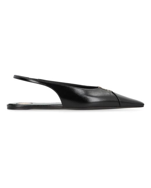 Saint Laurent Black Ballerinas