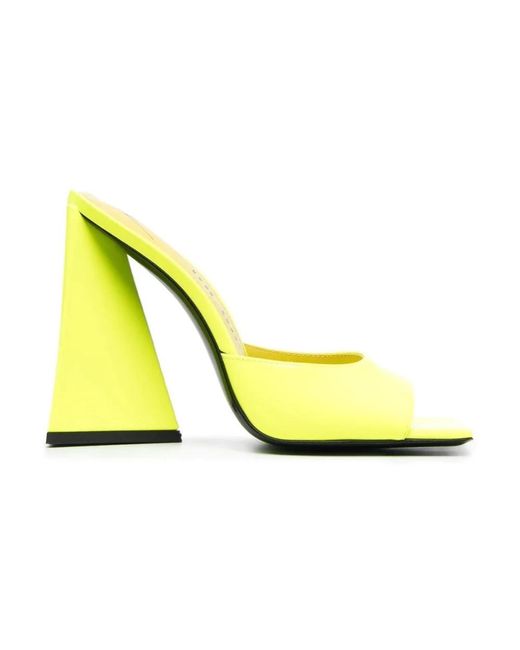 The Attico Yellow Heeled Mules