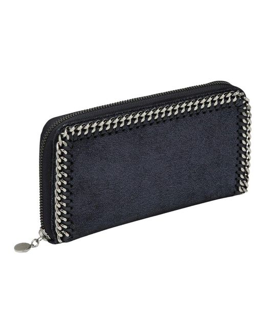 Stella McCartney Blue Falabella style reißverschlussbrieftasche