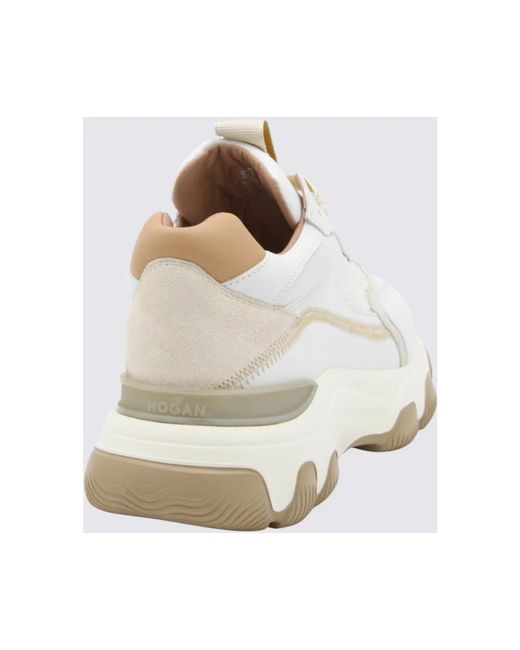 Hogan White Leather Sneakers