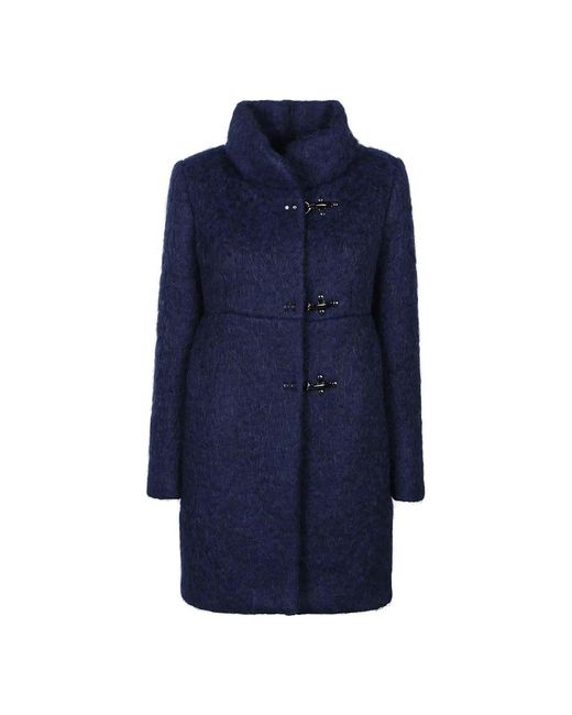 Fay Blue Single-Breasted Coats