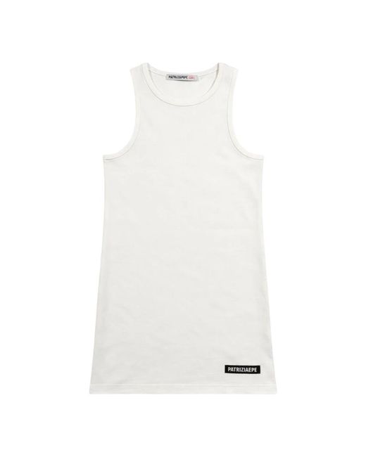 Patrizia Pepe White Sleeveless Tops