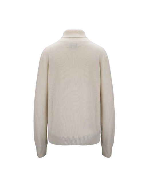 Mc2 Saint Barth Gray Hochgeschlossener Langarm-Wollpullover