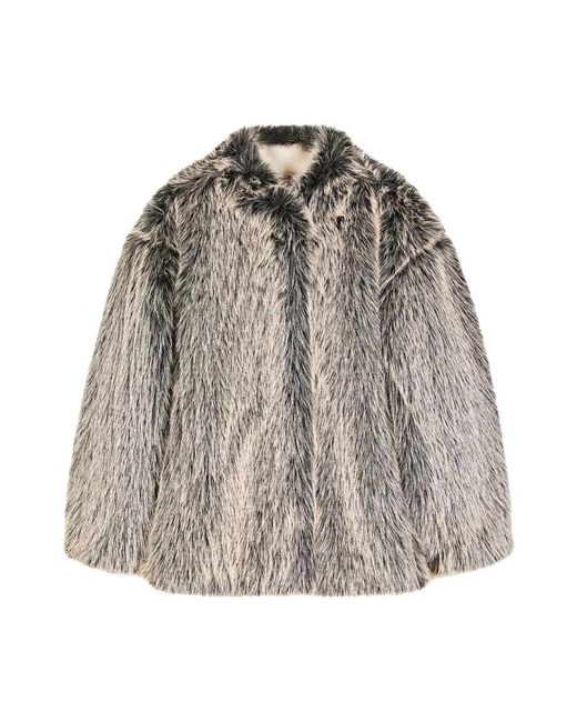 Patrizia Pepe Fluffy Rock Glam Jas in het Gray voor heren