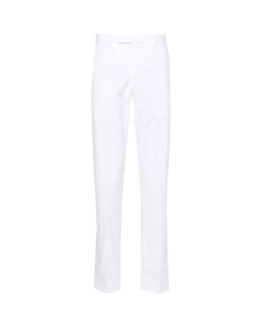 Boglioli White Slim-Fit Trousers for men