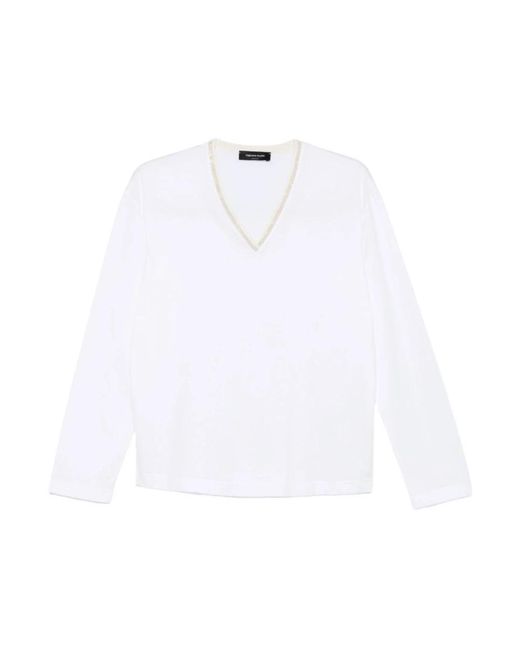 Fabiana Filippi White V-Neck Knitwear