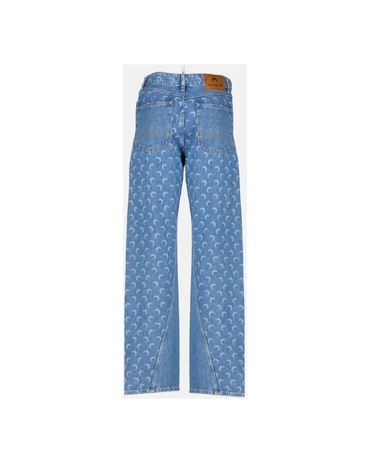Wide Jeans MARINE SERRE en coloris Blue