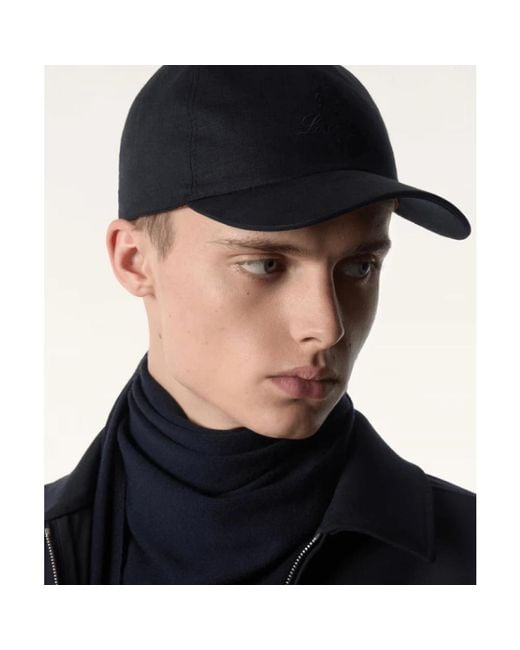 Loro Piana Blue Caps for men