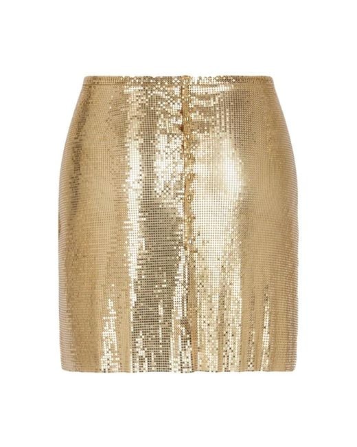 Rabanne Natural Short Skirts