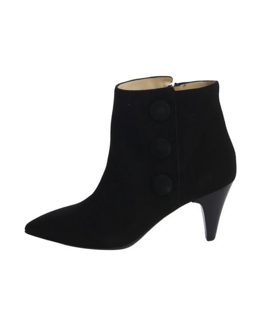 Fabiana Filippi Black Le fabian lederschuhe mit knopf-absatz