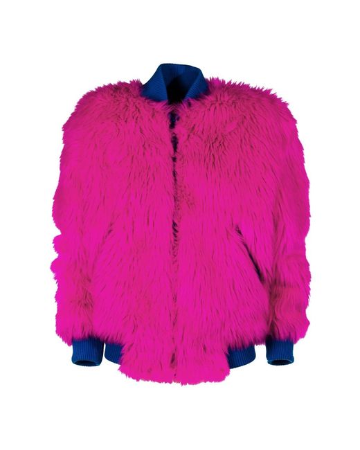 Faux fur & shearling giacche di Alberta Ferretti in Pink