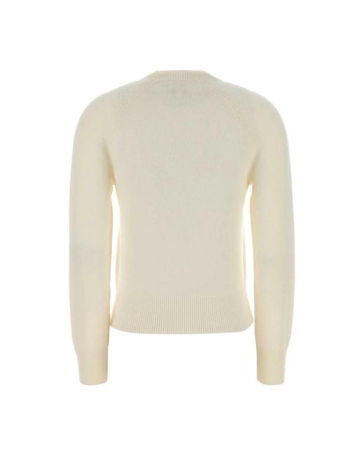 A.P.C. White Round-Neck Knitwear