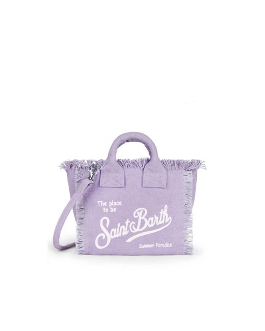 Mini borsa vanity in tela di Mc2 Saint Barth in Purple