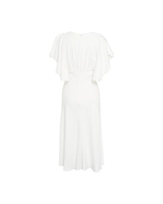 Elisabetta Franchi Midi Dresses in White | Lyst