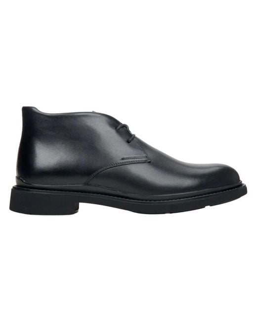 ESTRO Schwarze Stiefeletten in Blue für Herren