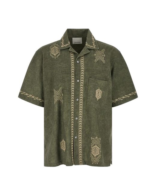 Isabel Marant Green Short Sleeve Shirts for men