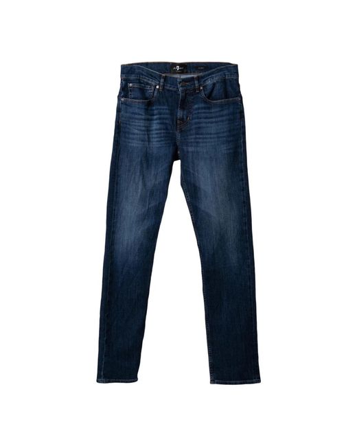7 For All Mankind Blue Slim-Fit Jeans for men