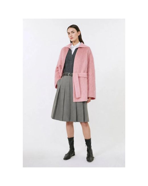 Max Mara Pink Belted Coats