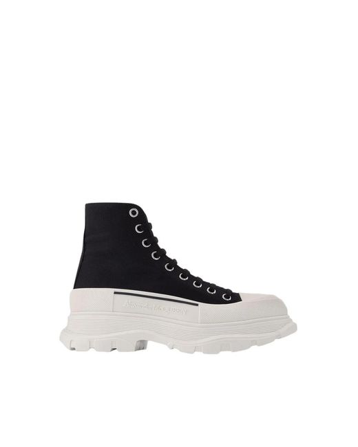 McQueen Black Lace-Up Boots