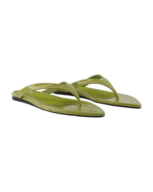 AMI Green Pointed Toe Sandals