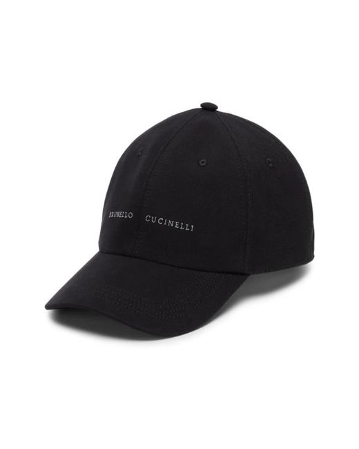 Brunello Cucinelli Black Caps for men