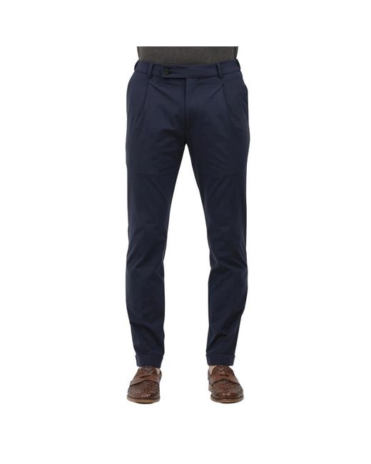 Slim-Fit Trousers di BERWICK  1707 in Blue da Uomo