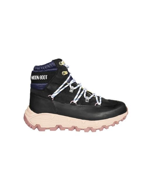 Moon Boot Schnürstiefeletten in Black für Herren