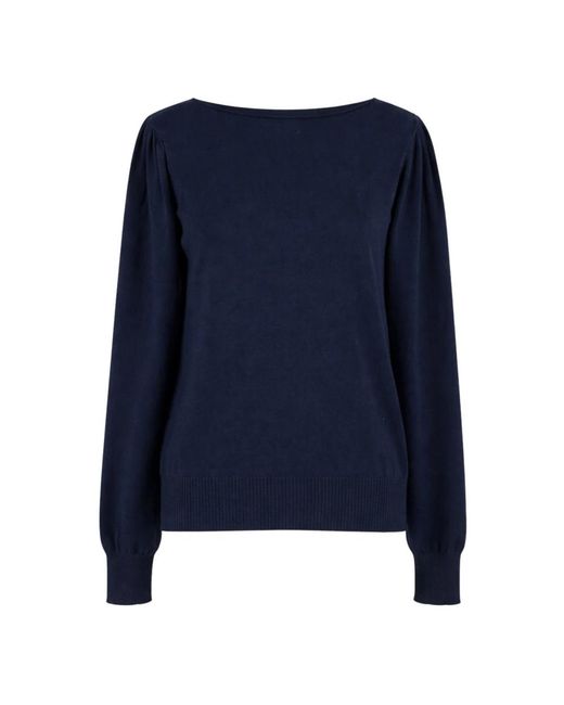 Twinset Blue Round-Neck Knitwear