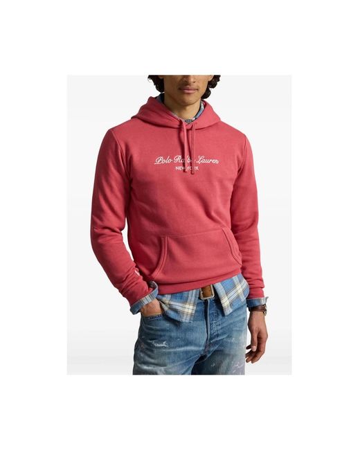 Ralph Lauren Red Hoodies for men