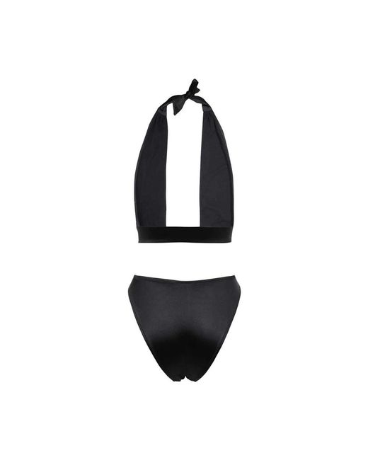 Versace Medusa Lace Up One Piece Swimsuit in het Black