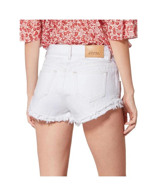 Isabel Marant White Denim Shorts