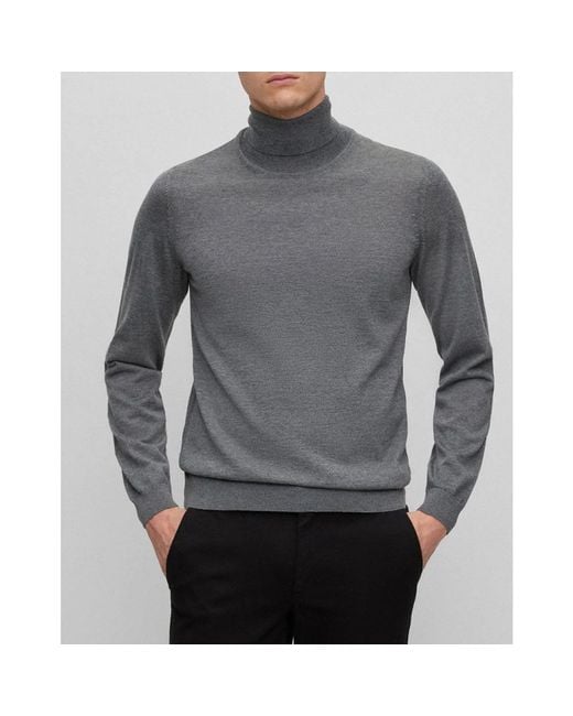 Turtlenecks Boss de hombre de color Gray