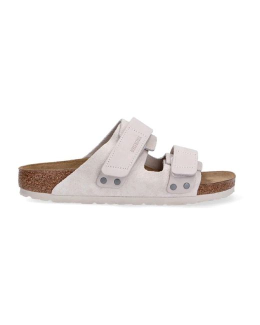Birkenstock White Sliders