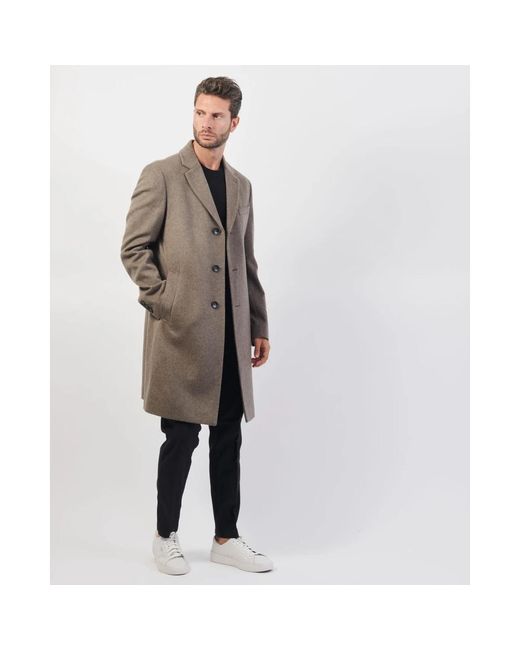 Boss Brown Single-Breasted Coats for men
