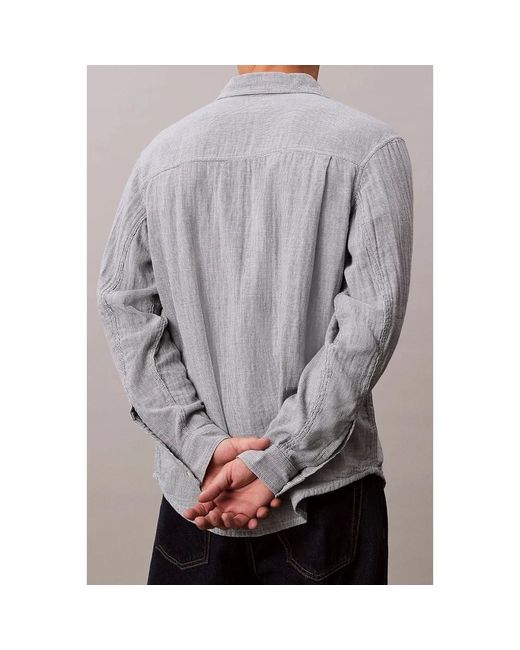 Calvin Klein Gray Casual Shirts for men