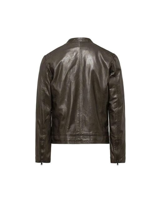 Bomboogie Roy Leather Jacket in het Green voor heren