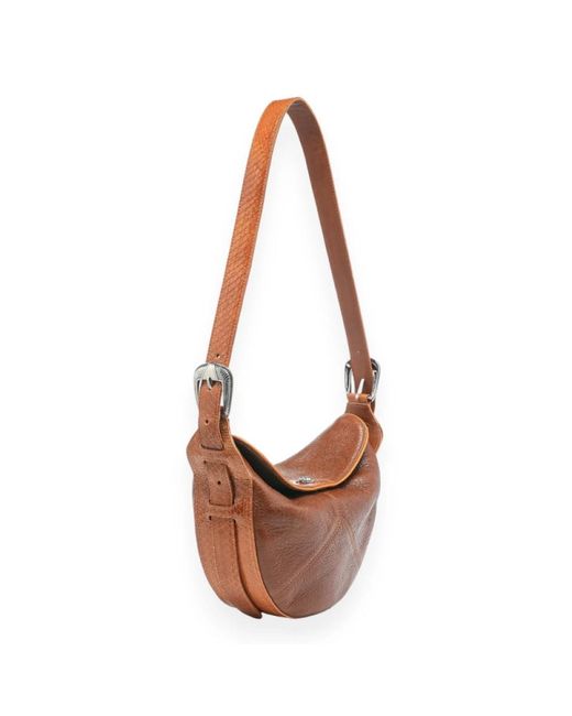Claris Virot Brown Shoulder Bags