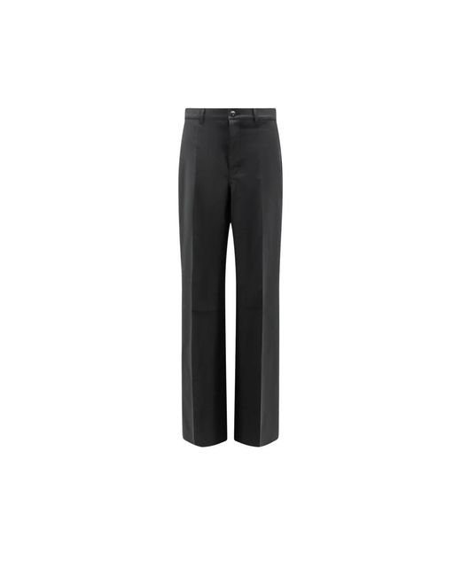 Rick Owens Black Straight Trousers