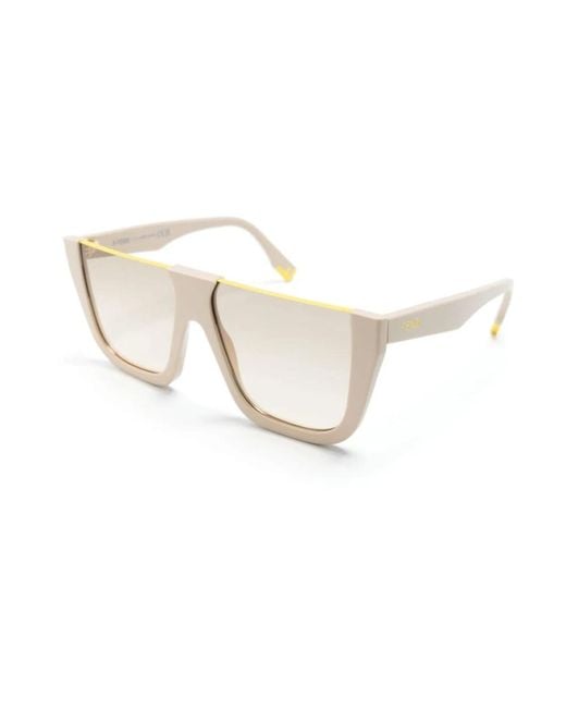 Fe 40136i 57f sunglasses Fendi de color White
