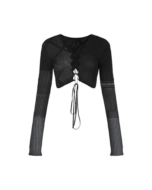 Roberta Einer Tops ,Zwart ,Katoen Loona Crop Top in het Black