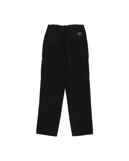 Iuter Black Straight Trousers for men