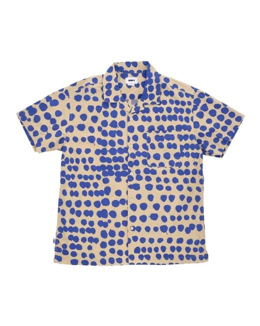 Obey Blue Short Sleeve Shirts for men