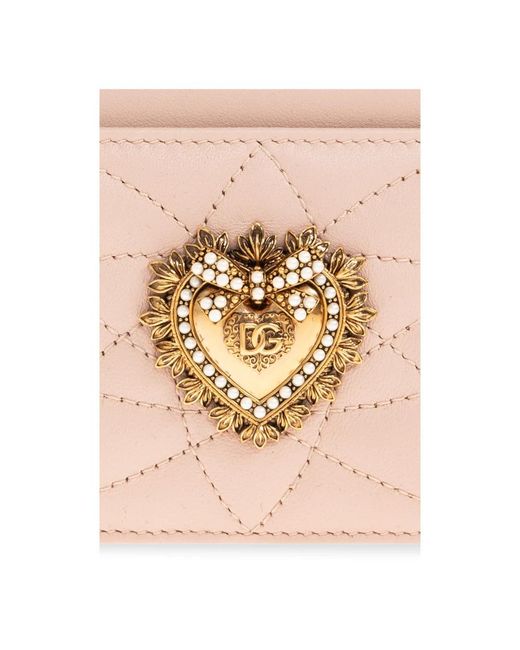 Dolce & Gabbana Pink Kartenetui mit logo
