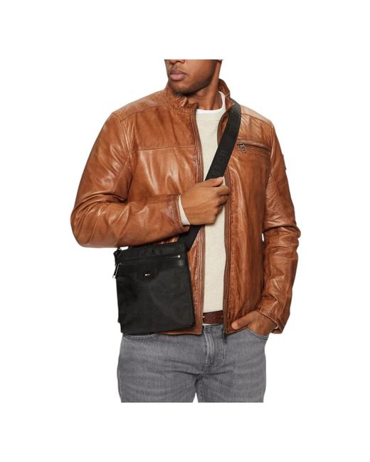 HUGO Black Cross Body Bags for men