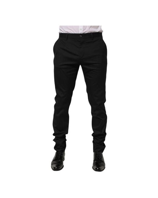 Suit Trousers di Dolce & Gabbana in Black da Uomo