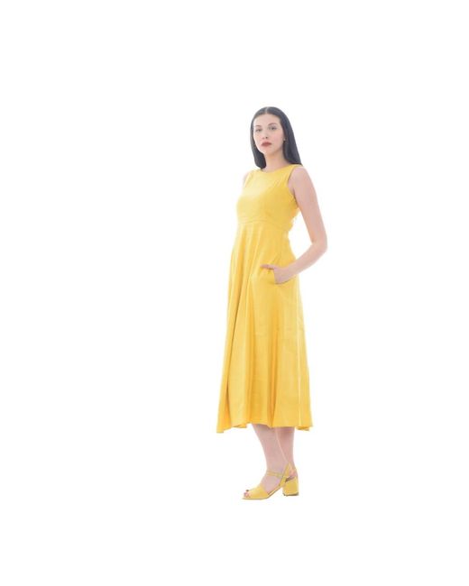 Weekend by Maxmara Yellow Midi Dresses