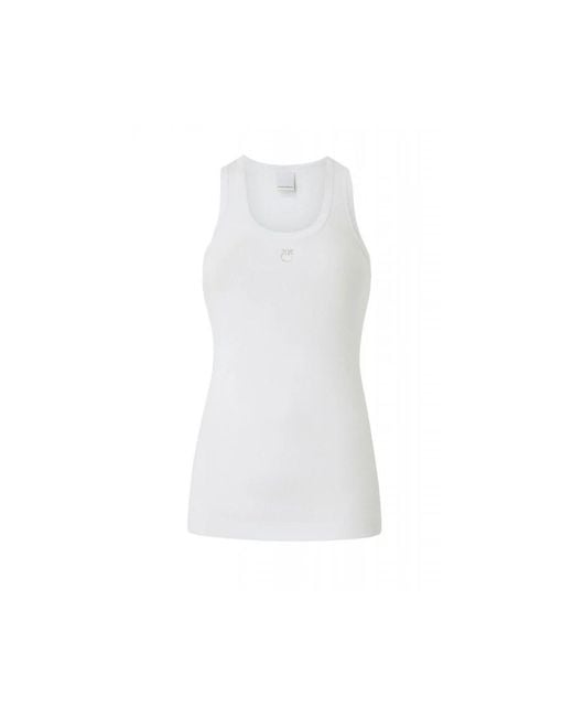 Pinko White Sleeveless Tops