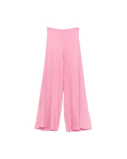 Twinset Pink Wide Trousers
